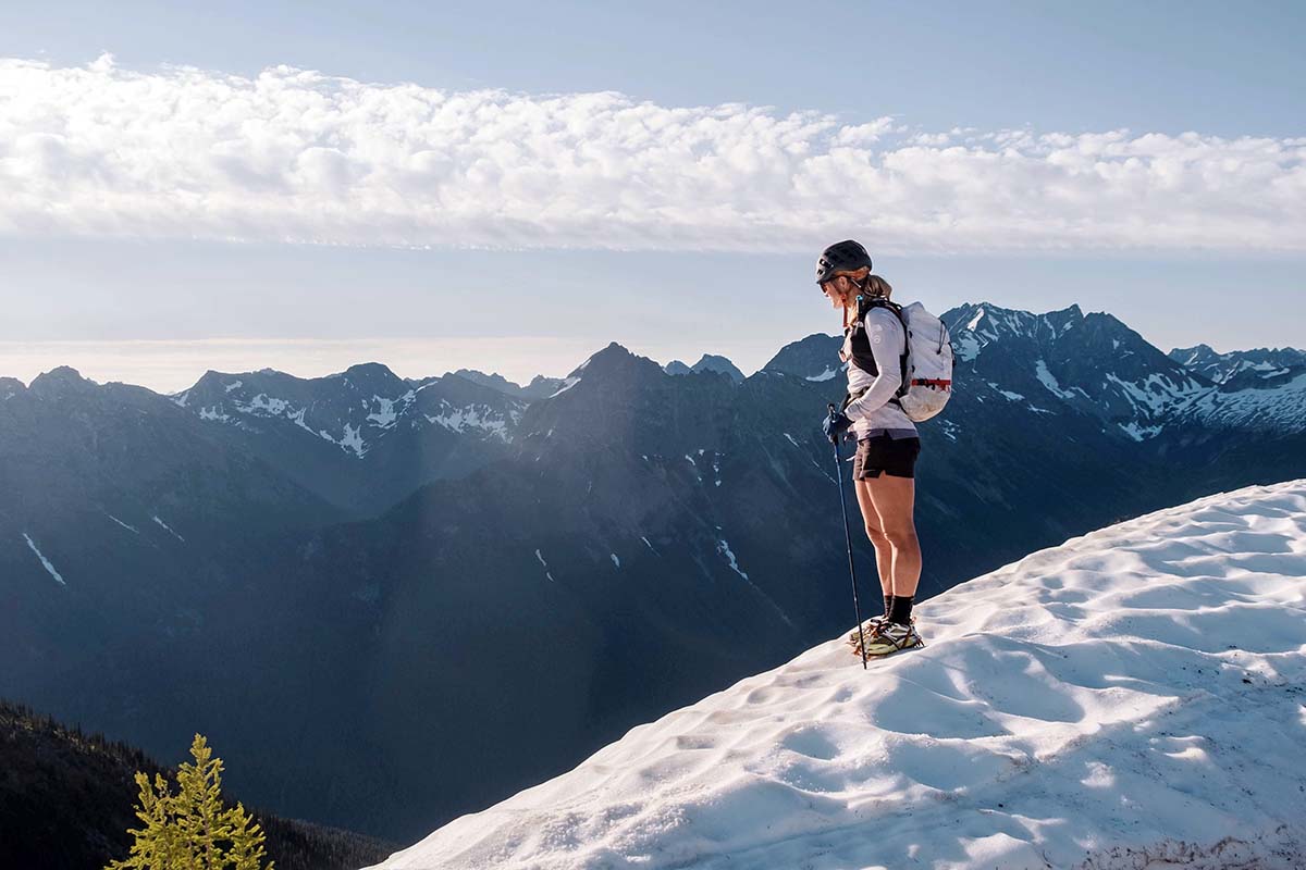 Hiking in the North Cascades (wearing synthetic baselayer)